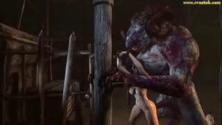 3D هیولا باعث می شود دختران برآمدگی شکم